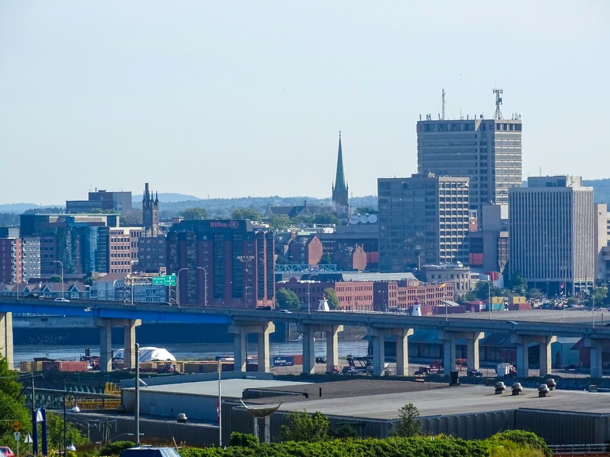 Aerial view of city: date idea in New Brunswick