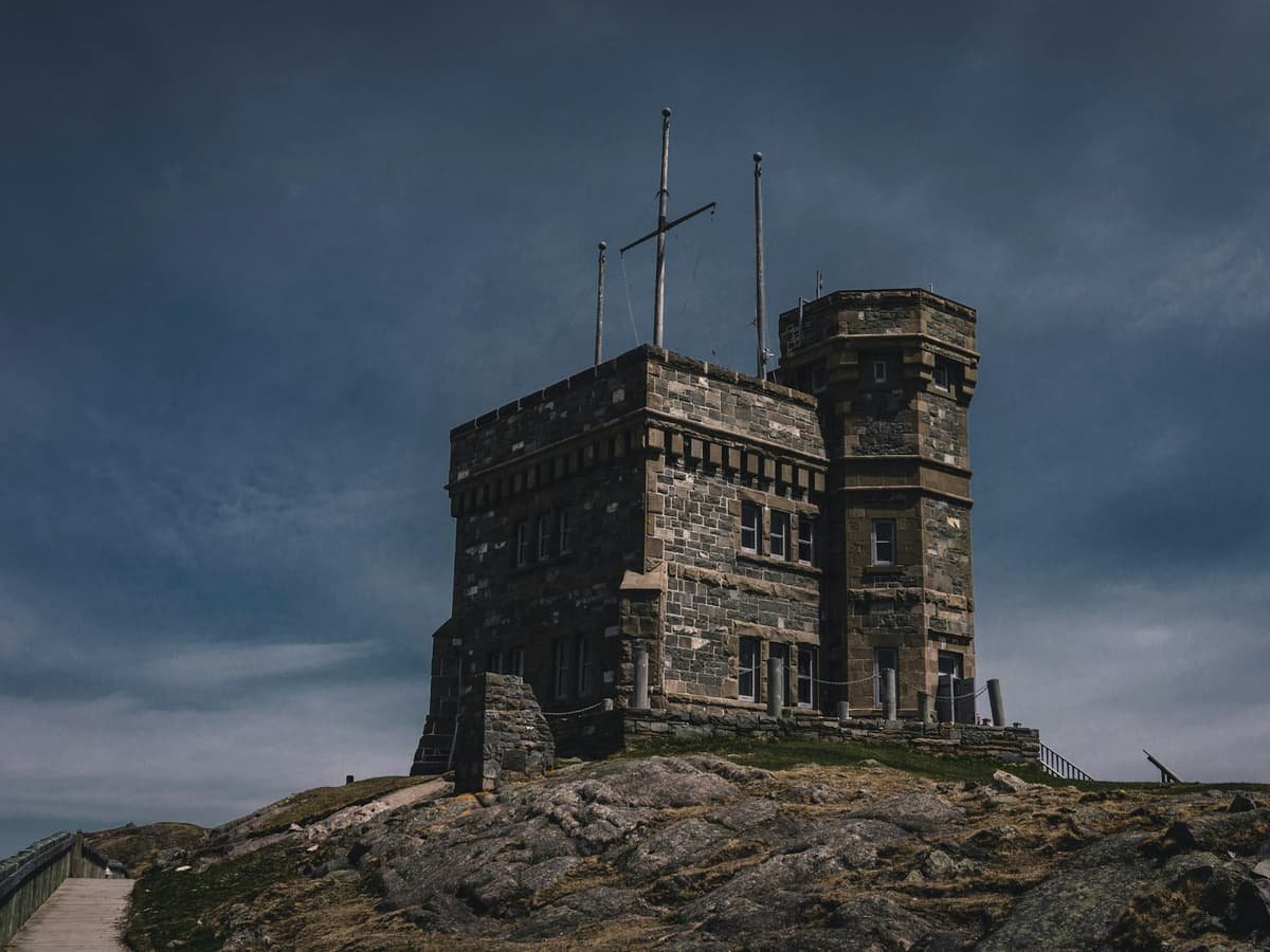 Grey concrete building under grey sky: date idea in Newfoundland and Labrador