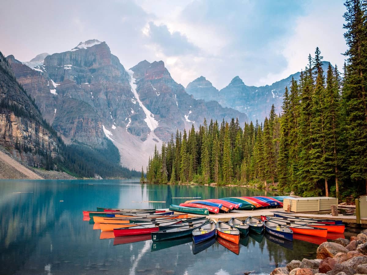 Boats on lake: date idea in the Northwest Territories