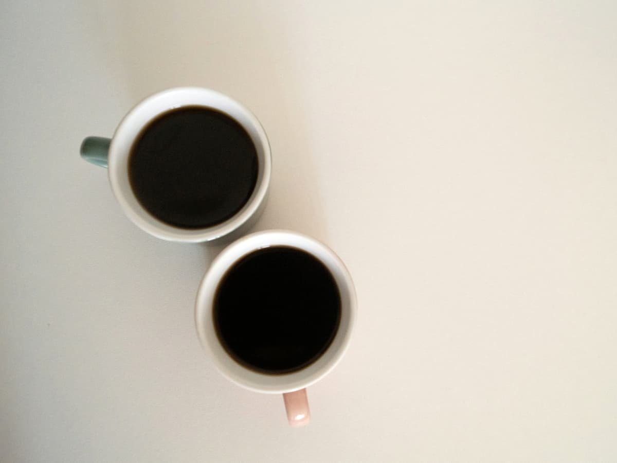 Two cups of coffee ready to be enjoyed: date idea in Saskatchewan